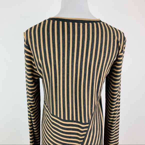 CAbi Striped Slant Tee Asymmetric Hem Style 3629 - Picture 8 of 10